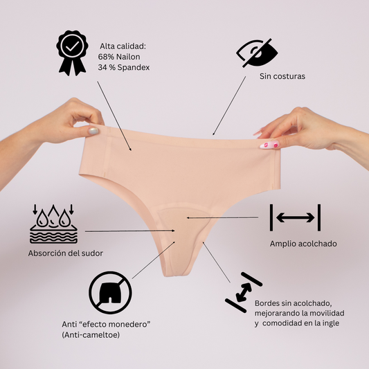 Braguitas FlexiFit: Tanga Anti-Monedero, Sin Costuras